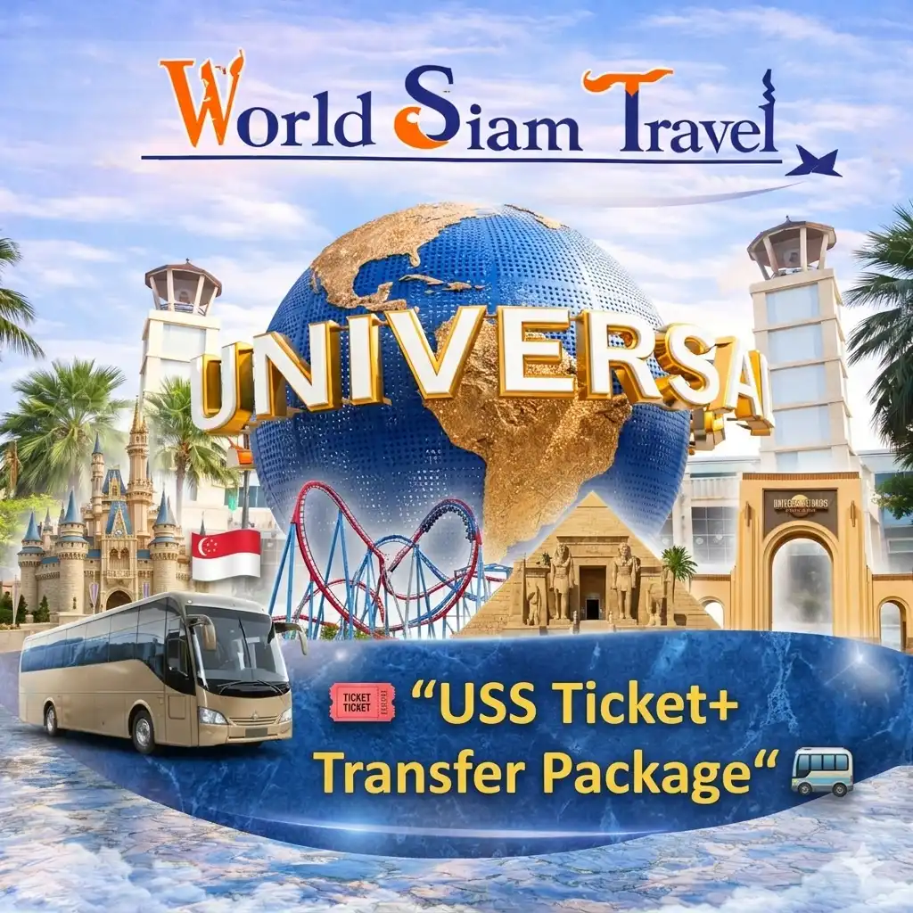 บัตรเข้า Universal Studio + รถรับส่ง(Private) + Option เสริม