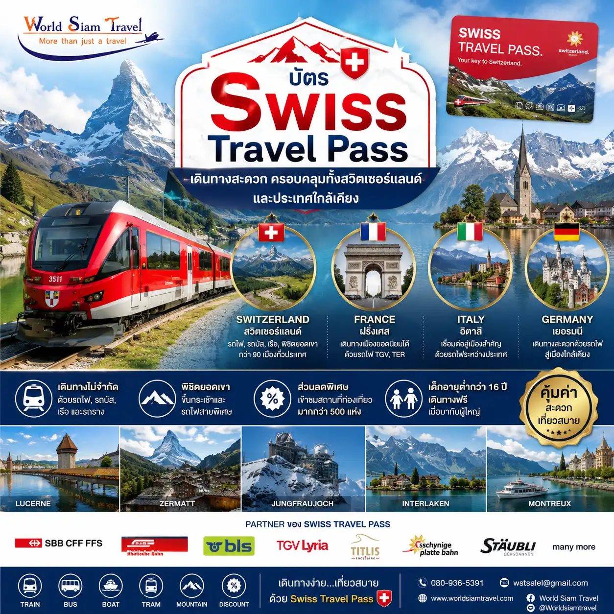 บัตร Swiss Travel Pass