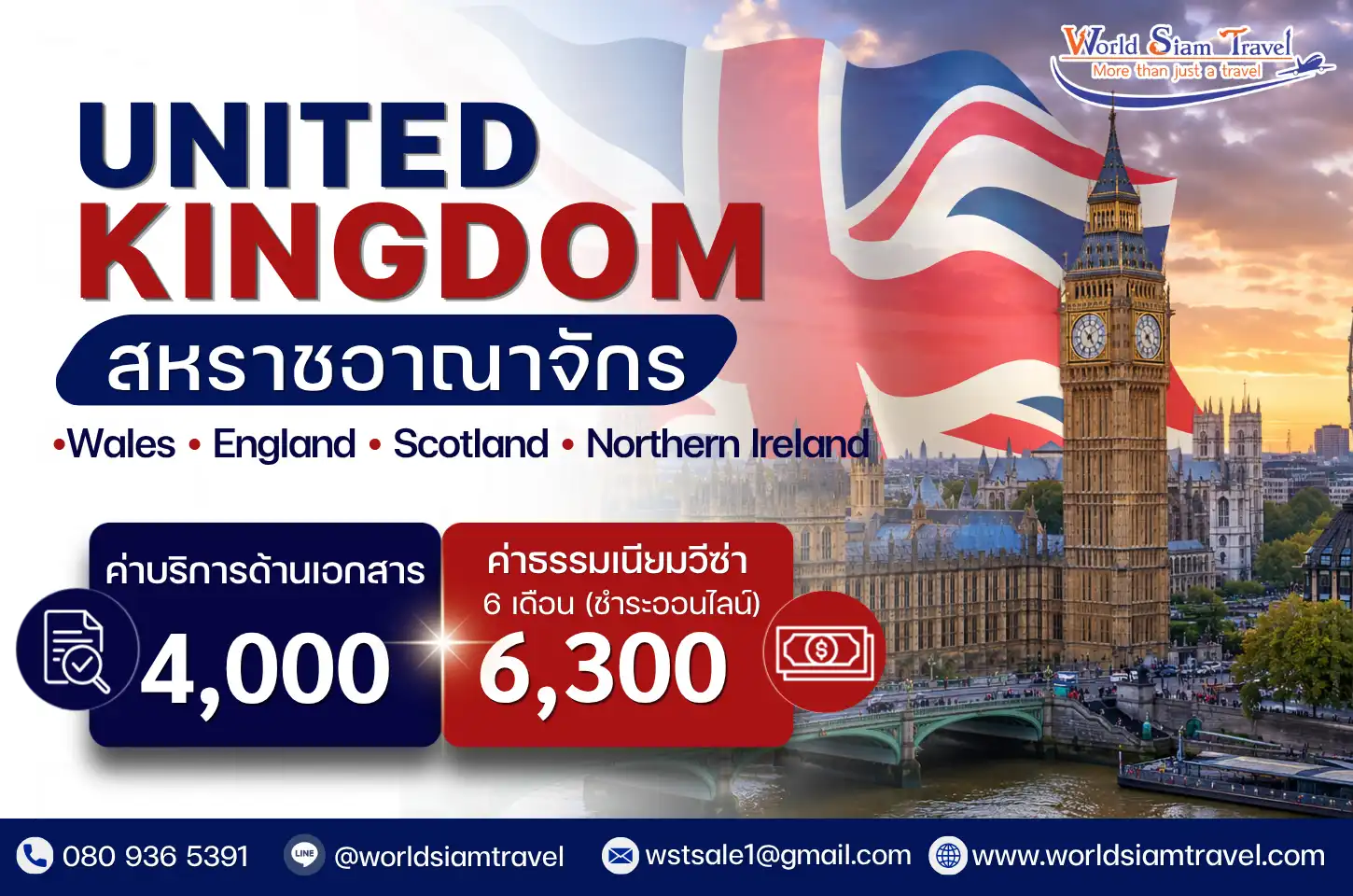 วีซ่าอังกฤษ วีซ่าสก็อตแลนด์ วีซ่าเวลส์ (UK visa)